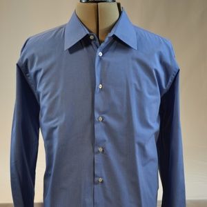 Ermenegildo Zegna Dress Shirt Blue Size 17.5R